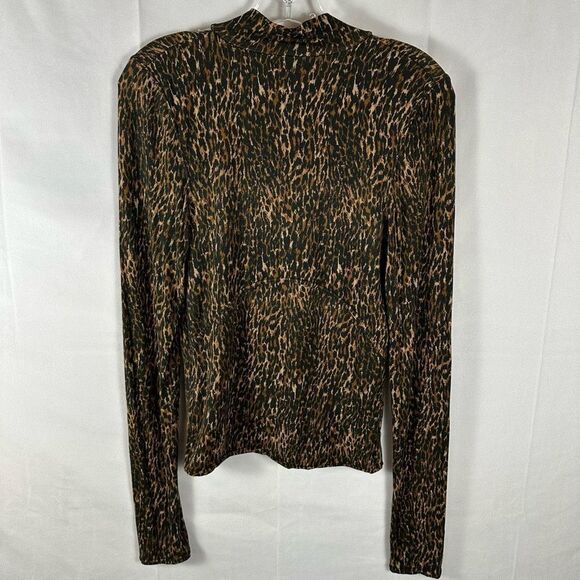 Free People Women’s Wild Thing Leopard Print Brown/Black Square Neck with Tie S - Picture 5 of 8